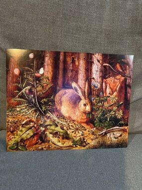 A hare in the Forest Poster Art by Hans Hoffman Unframed
